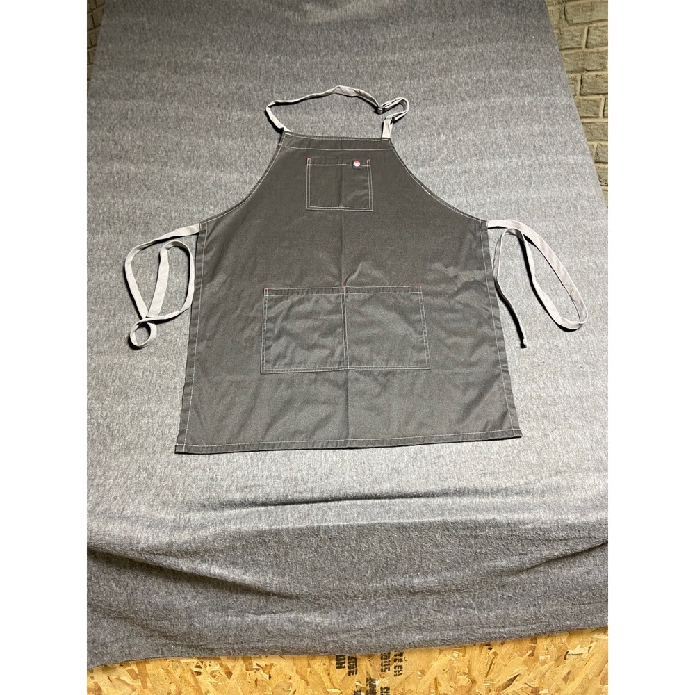 Barco Wendy's Employee Apron Gray Adjustable Uniform Bib with Pockets One Size